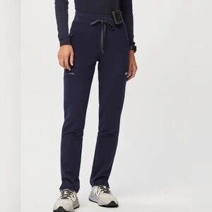 Figs Women's Navy Blue High Waist Skinny Straight Leg Yola Scrub Pants NEW XXS